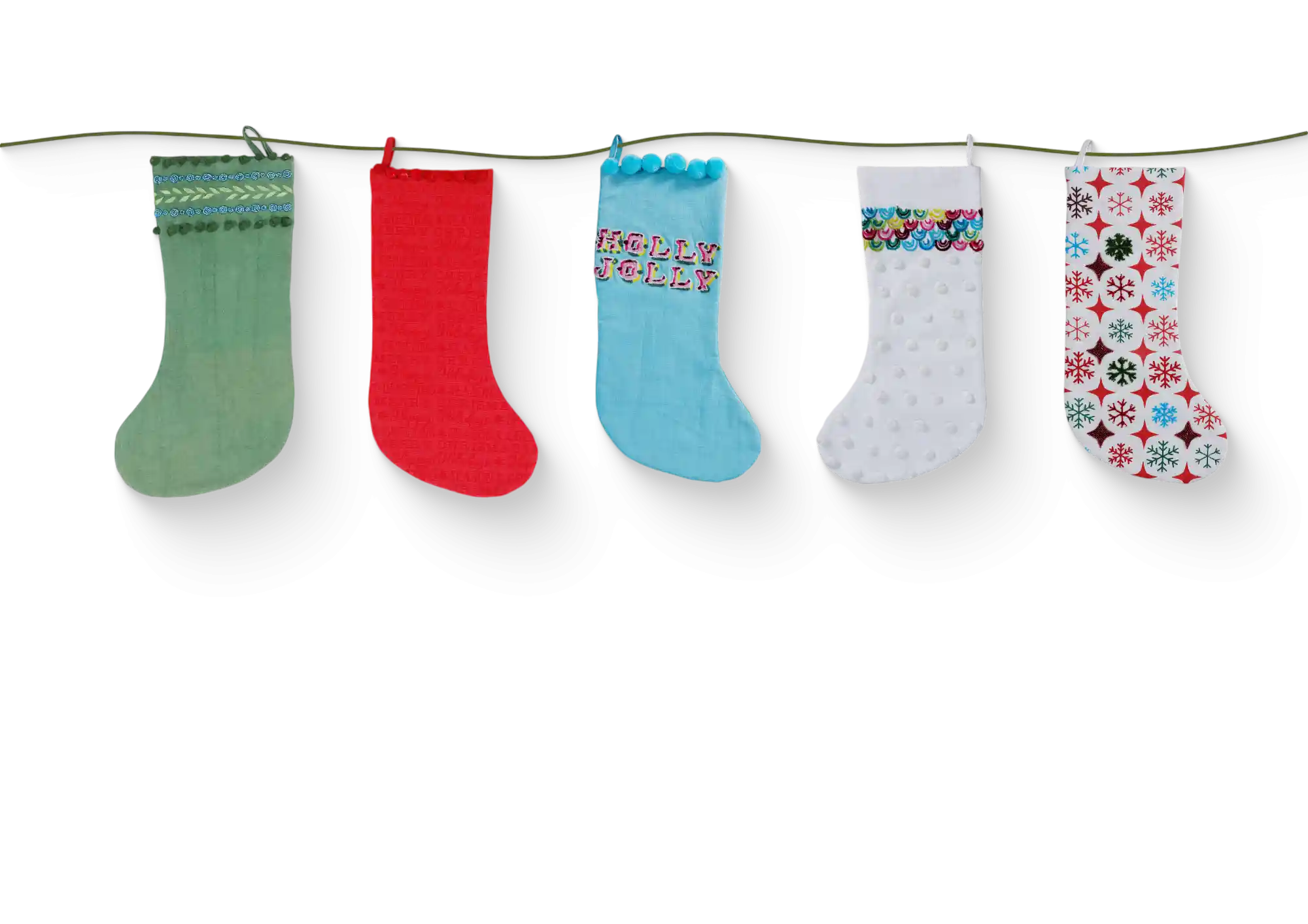 thumb for Christmas Stockings Hanging On A Rope PNG