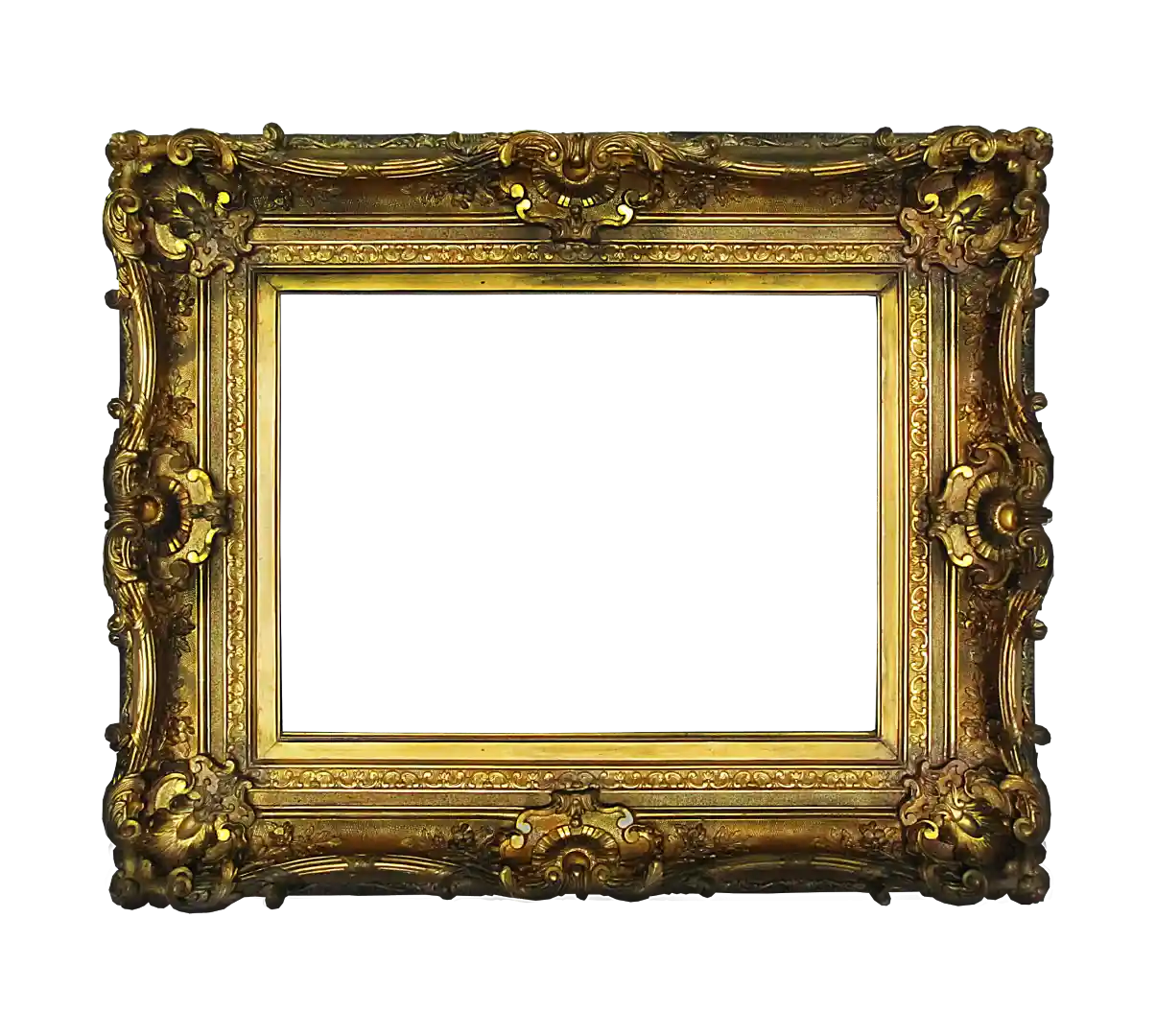 thumb for Ornate Gold Picture Frame PNG Vintage Decorative Frame PNG Baroque Style Frame PNG Antique Gold Picture Frame PNG