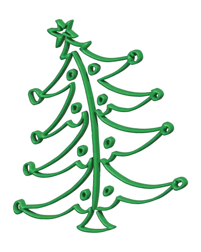 thumb for Christmas Tree Outline PNG, Minimalist Christmas Tree PNG, Simple Christmas Tree PNG, Green Christmas Tree PNG, Holiday Graphic PNG