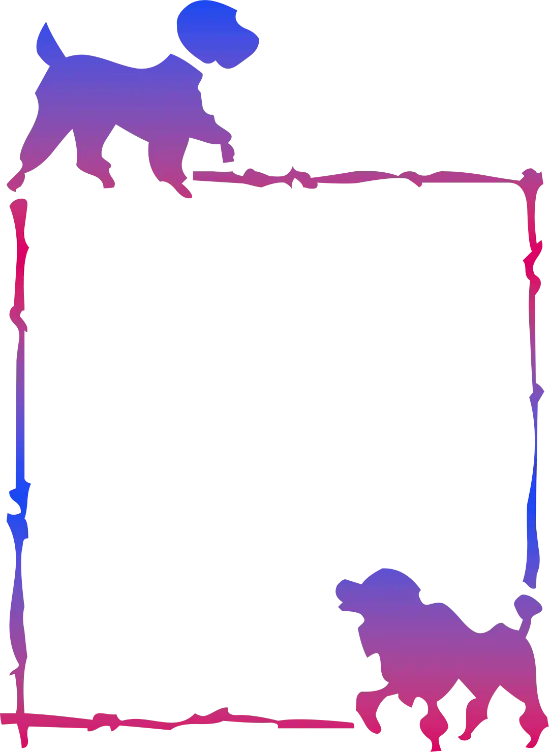 thumb for Dog Frame Png Puppy Border Png Animal Themed Frame Png