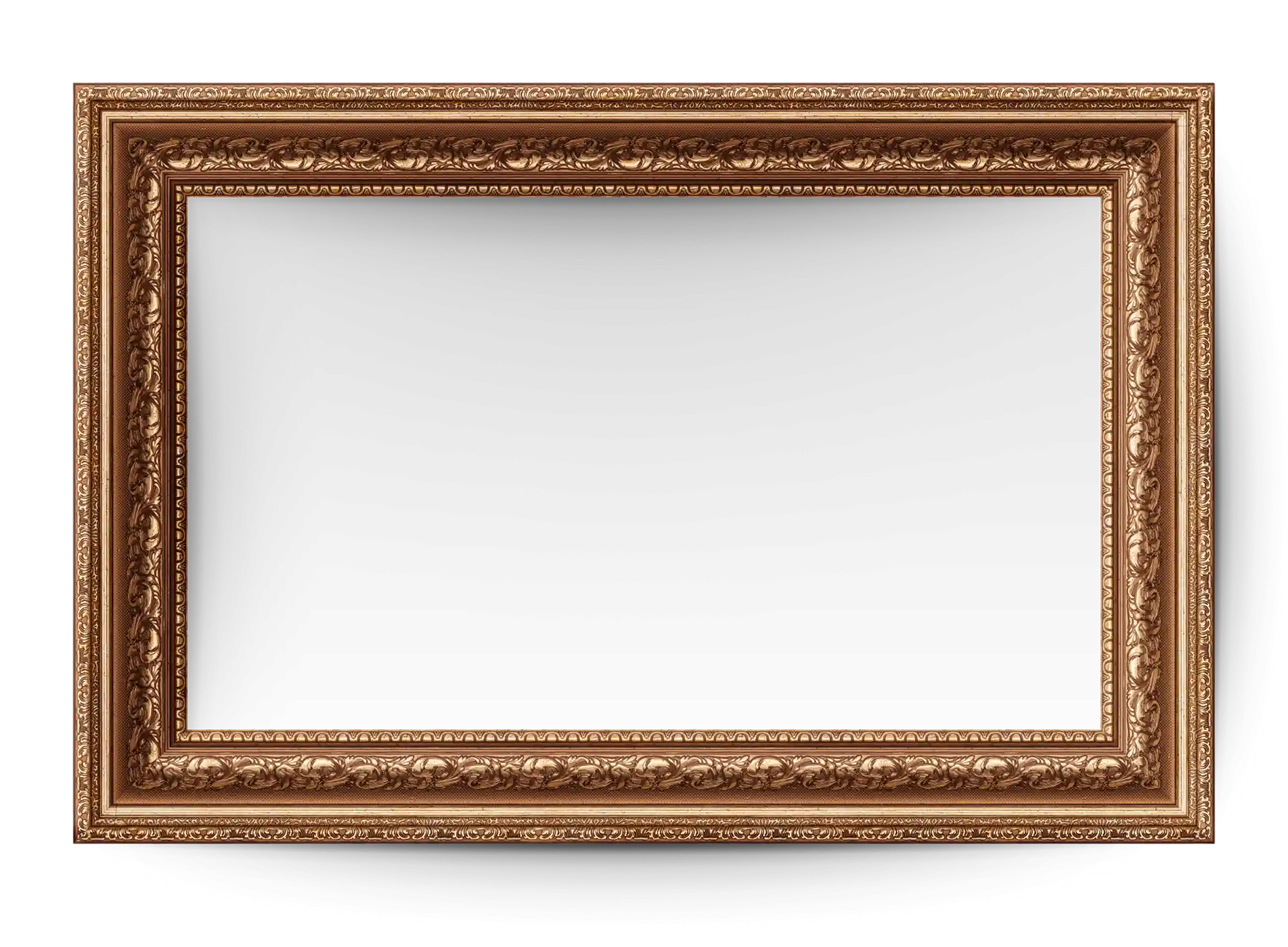 thumb for Ornate Gold Picture Frame PNG, Vintage Decorative Frame PNG, Baroque Style Frame PNG, Antique Gold Picture Frame PNG