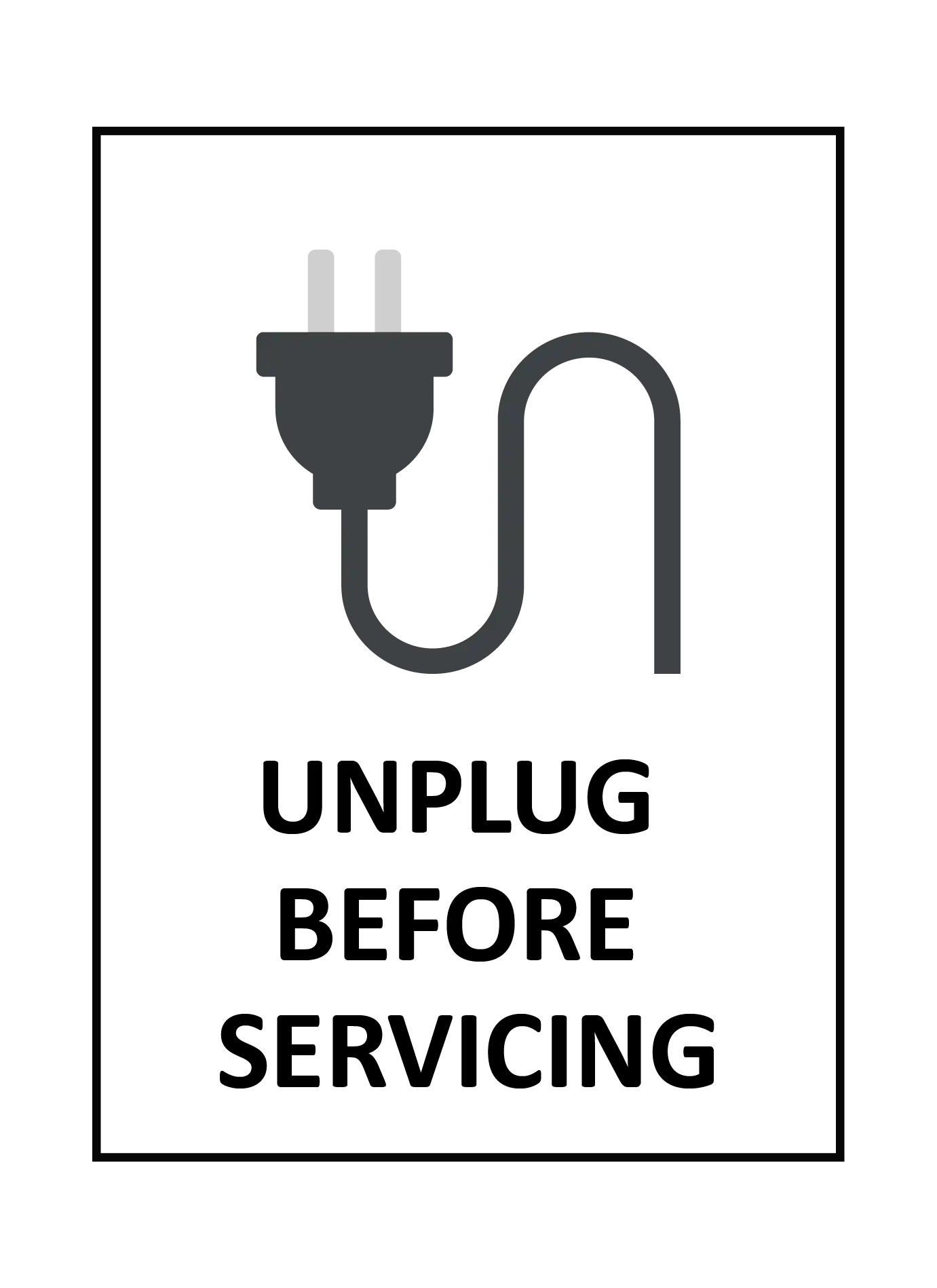 thumb for Unplug Before Servicing Warning Png Electrical Safety Sign Png Power Off Warning Png Disconnect Power Before Maintenance Png